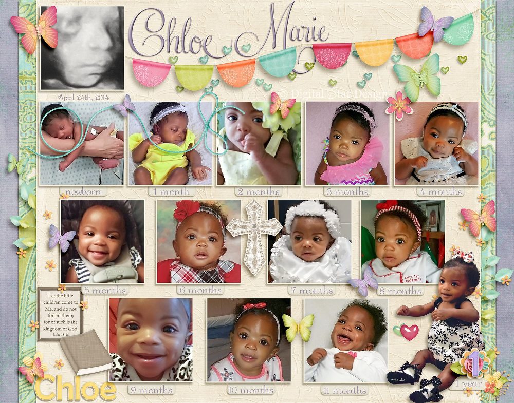 first birthday picture collage