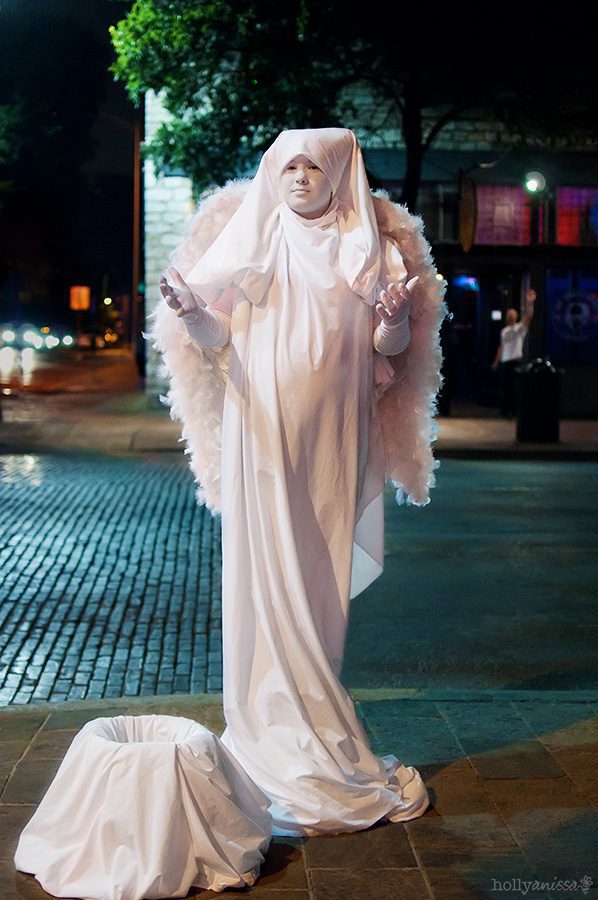 Austin street photography 6th Street white angel