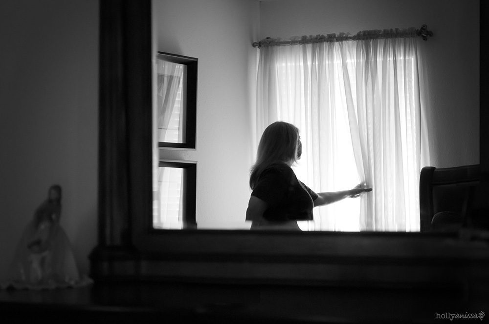 Austin lifestyle portrait photographer silhouette self-portrait reflection