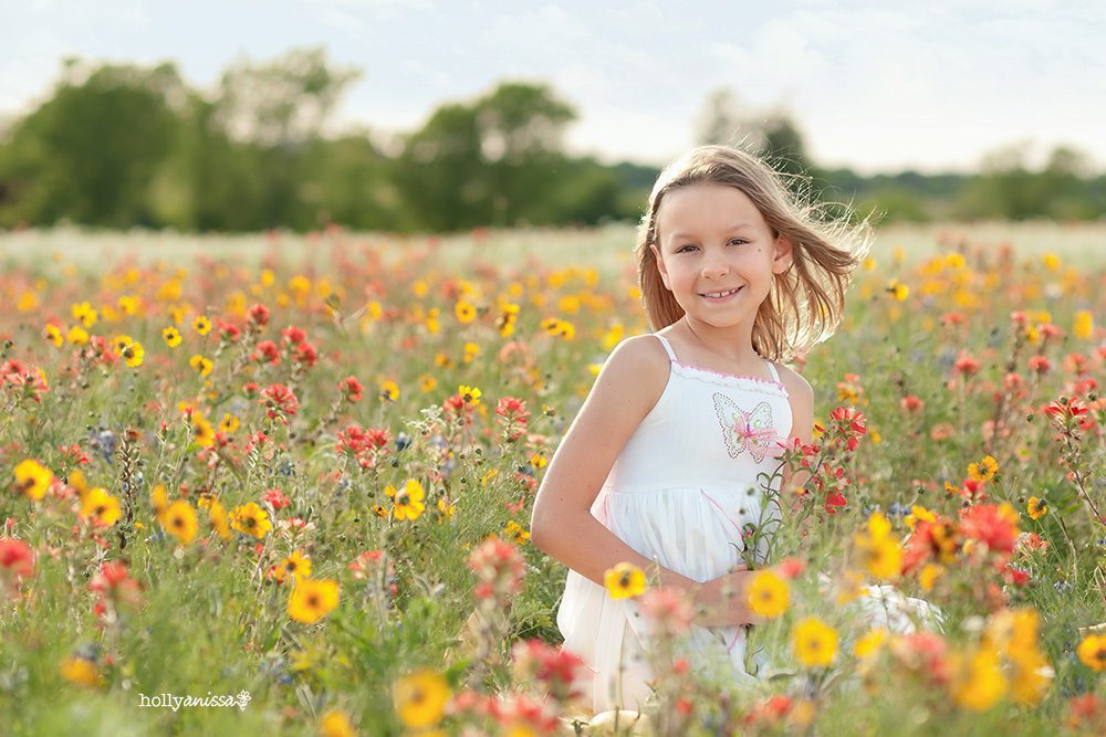 Austin child portrait lifestyle wildflower photographer