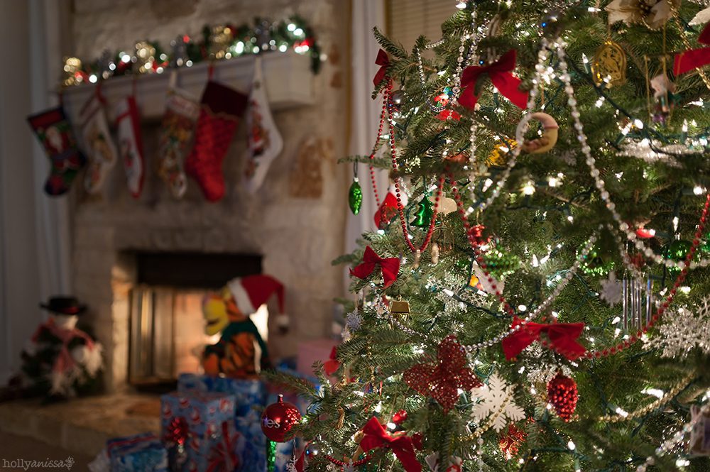 Austin Christmas holiday stocking tree family photographer